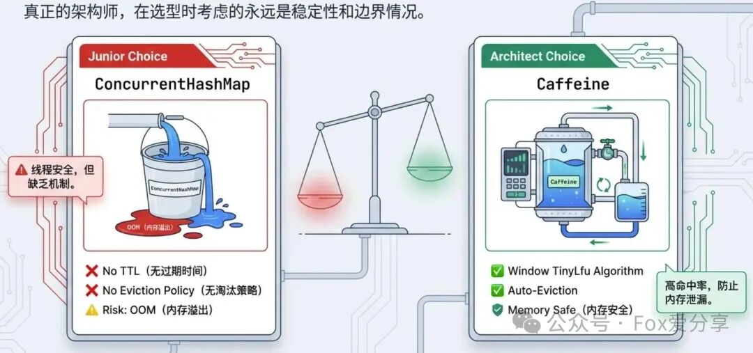 ConcurrentHashMap与Caffeine缓存选型对比图