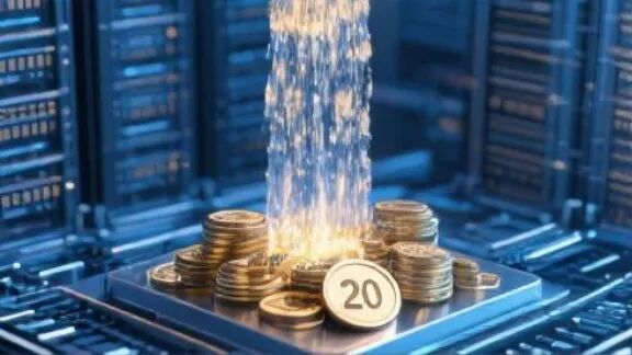 象征资金流入的科技感图像