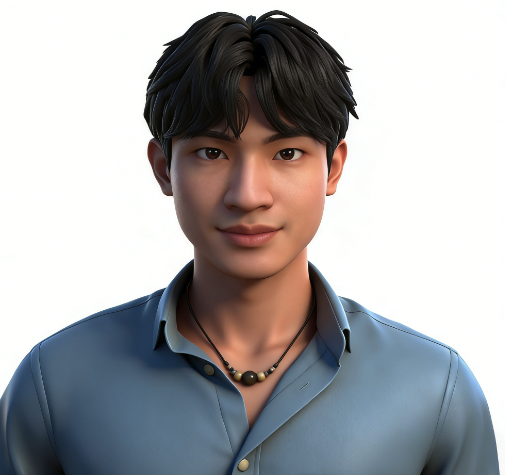 三维动画风格的年轻男性角色