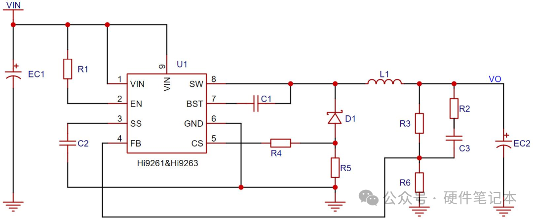 Hi9263典型应用原理图