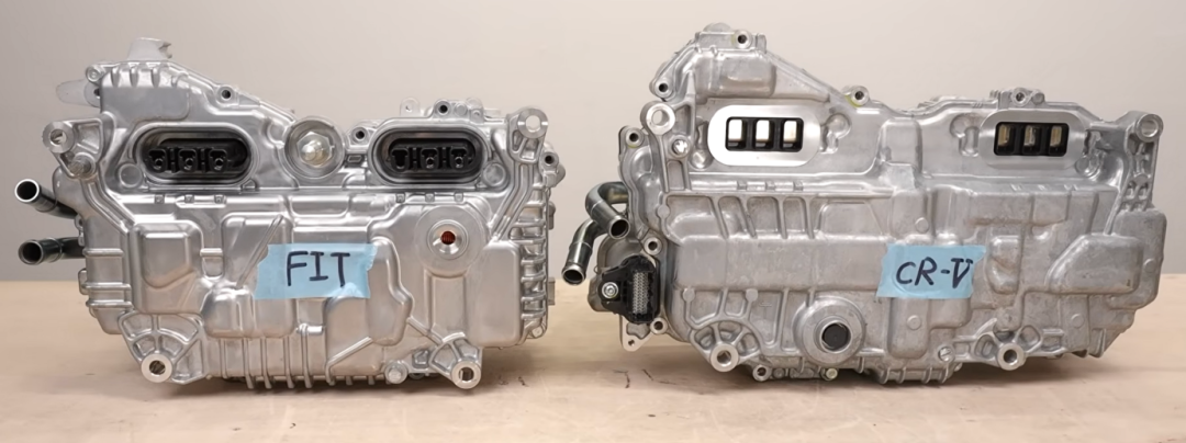 本田FIT与CR-V PCU尺寸对比图（侧视图）