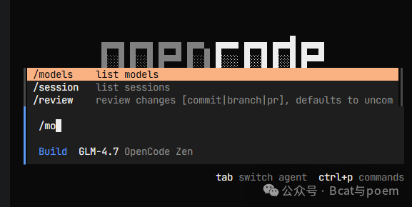 OpenCode命令行基础功能列表
