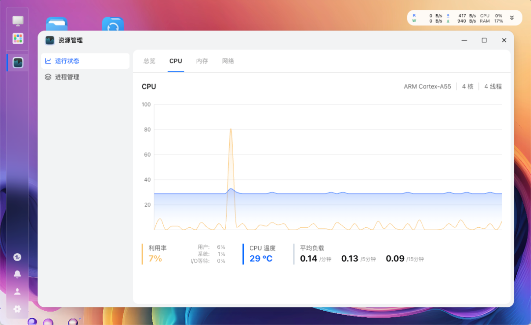 飞牛系统CPU详细信息