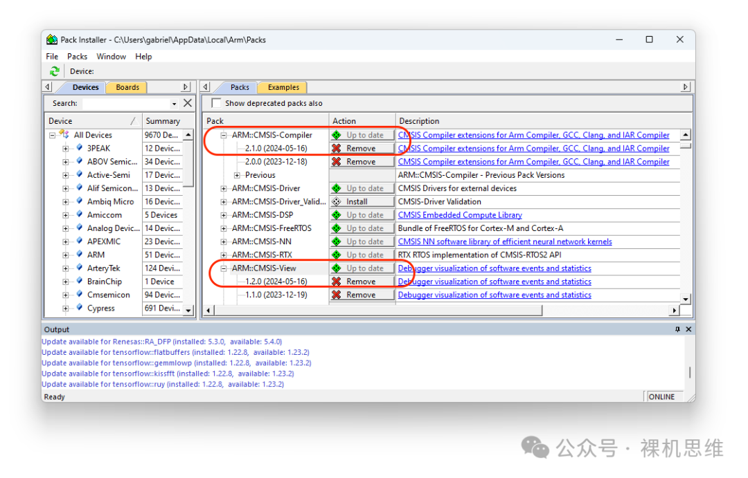 MDK Pack Installer 界面
