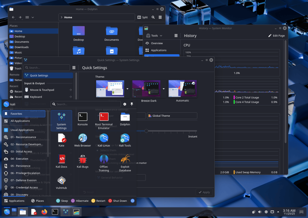 Kali Linux KDE Plasma 桌面与系统设置