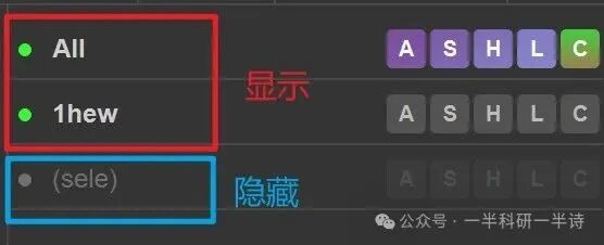 PyMOL对象显示与隐藏控制面板