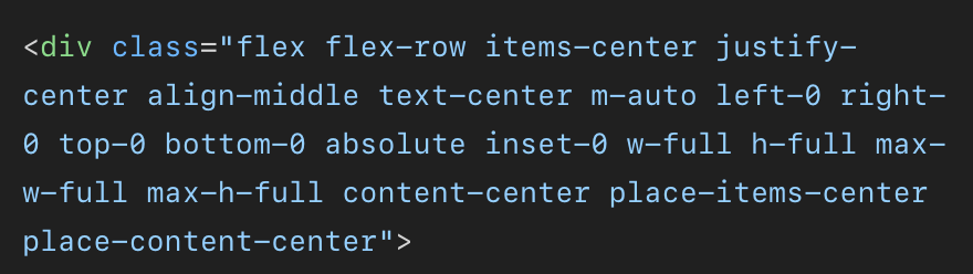 AI生成的一长串居中相关类名