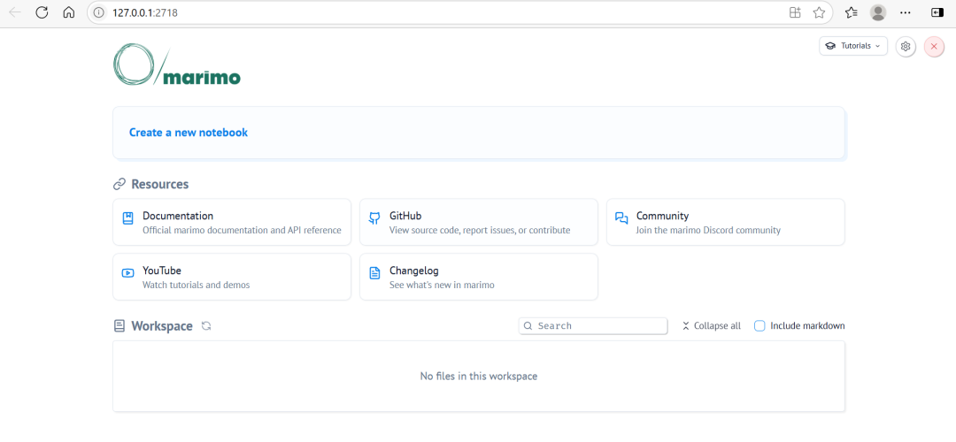 marimo编辑器主界面