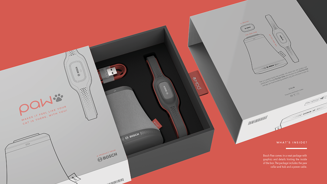 图片展示了一个名为'paw'的设备及其包装