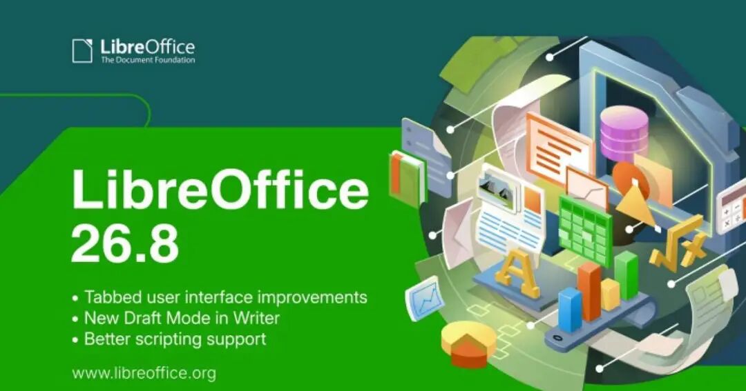 LibreOffice 26.8 版本发布宣传图