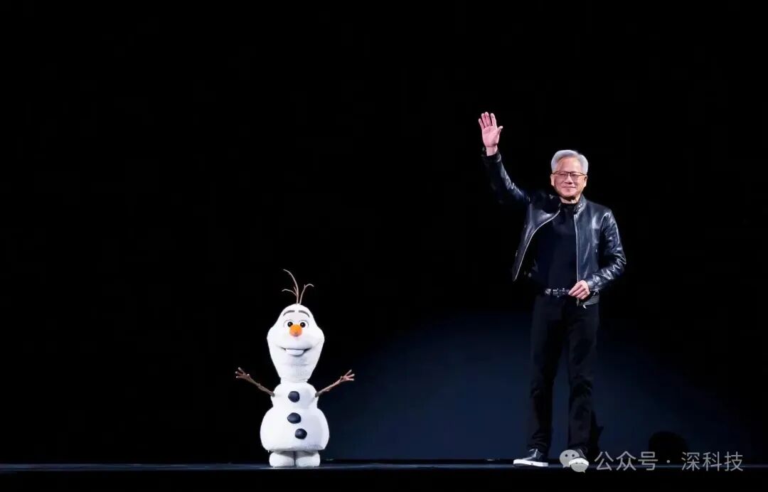 黄仁勋与雪宝Olaf同台