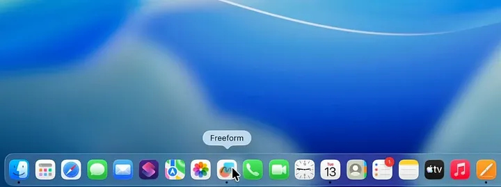 Dock图标下方的小黑点指示应用正在运行