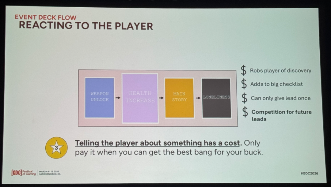 解释告知玩家信息所涉及成本的图表