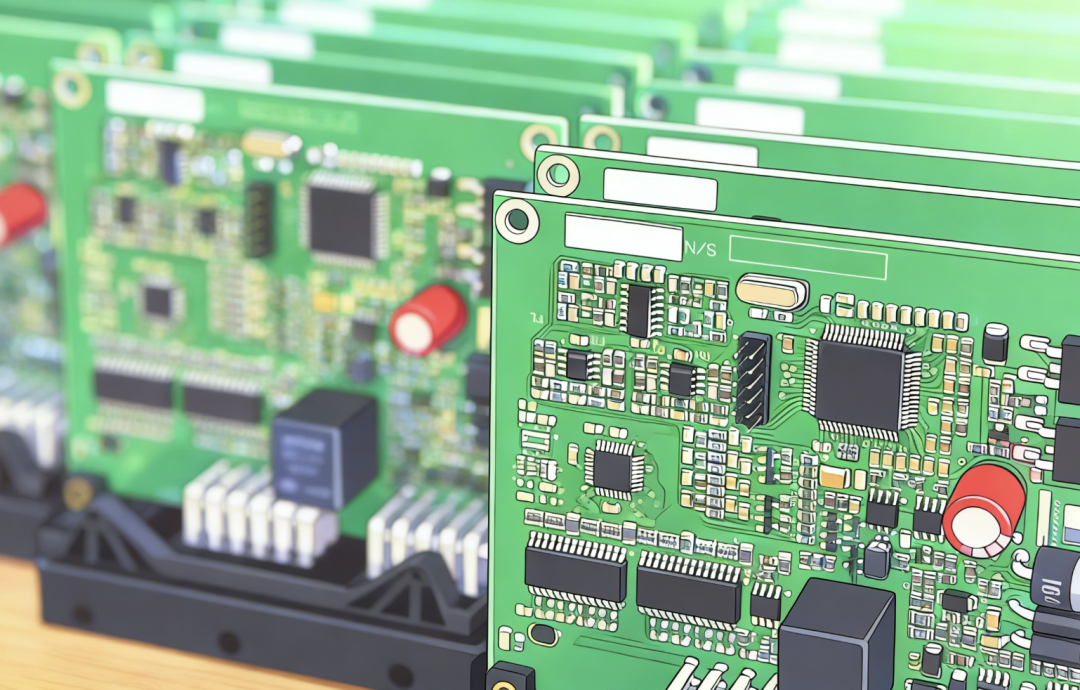 串口通信与电子电路板概念图