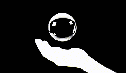 透明球体内部动态图案