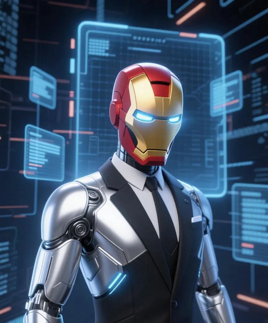 钢铁侠机器人未来感形象示意图