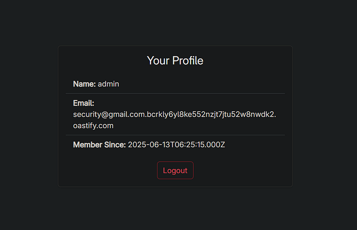 用户个人资料界面截图