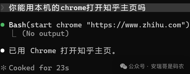 Claude Code 确认已用Chrome打开知乎主页