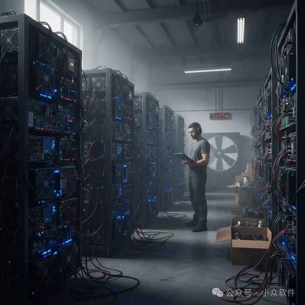 数据中心机房内的技术人员