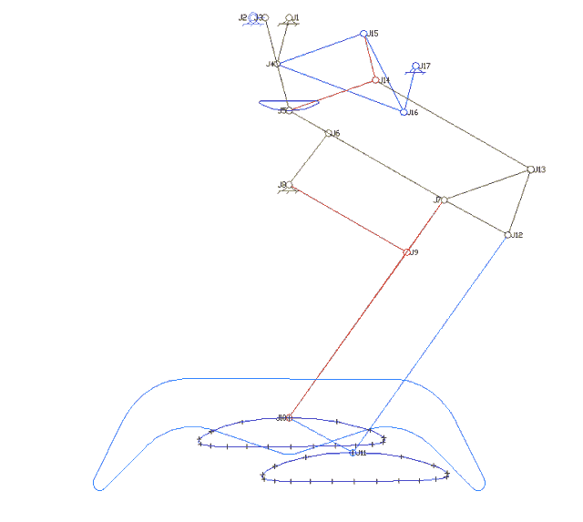 复杂节点行走机构示意图