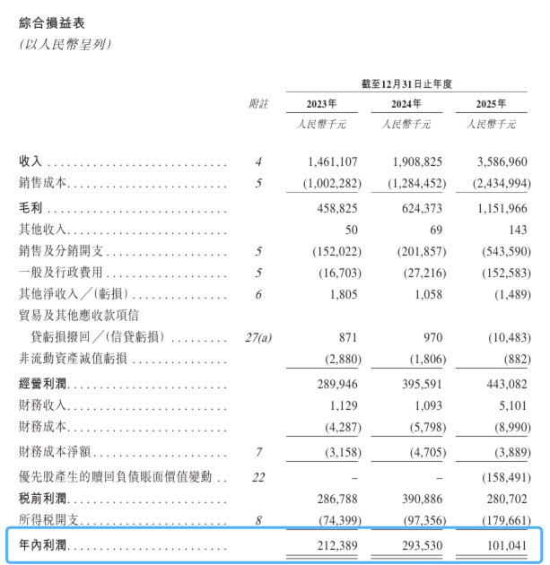 TOP TOY综合损益表部分数据
