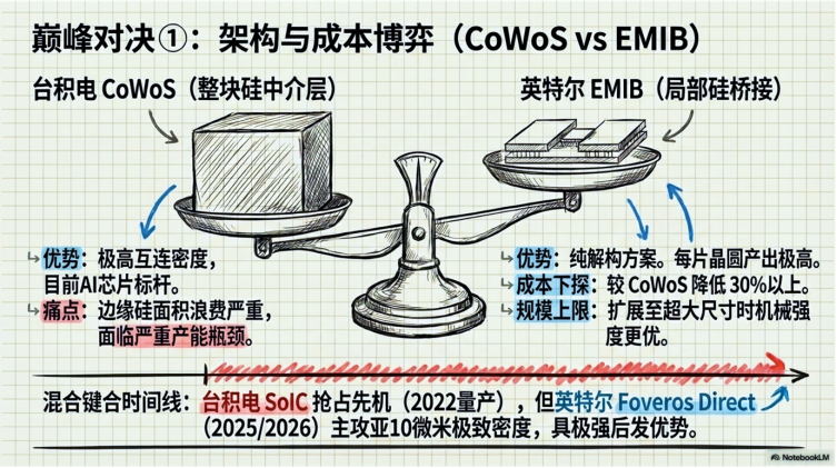 CoWoS 与 EMIB 架构与成本巅峰对决