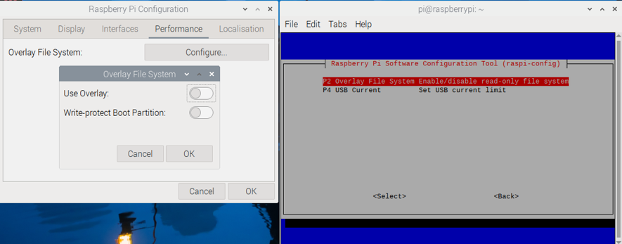 覆盖文件系统设置界面
