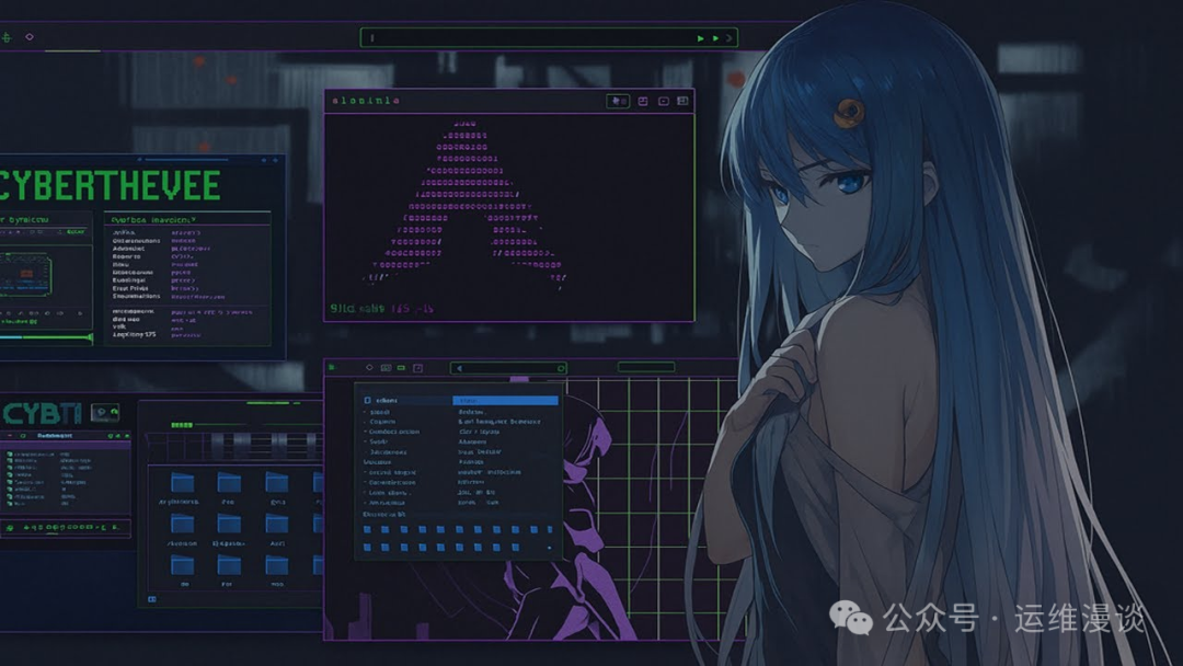 Exodia OS 动漫风格角色与电脑界面
