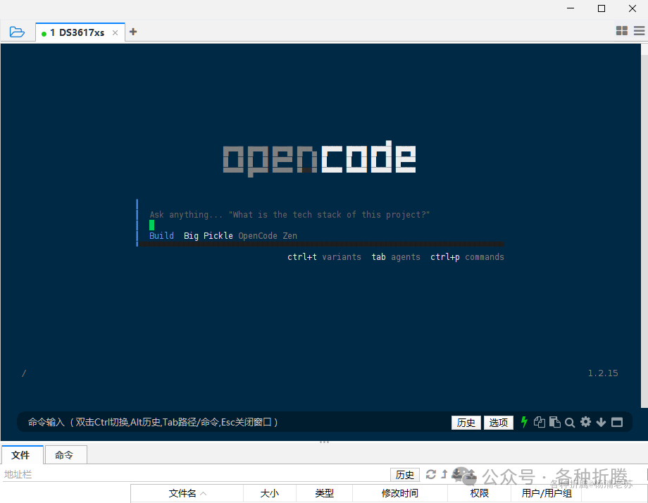 OpenCode CLI界面截图