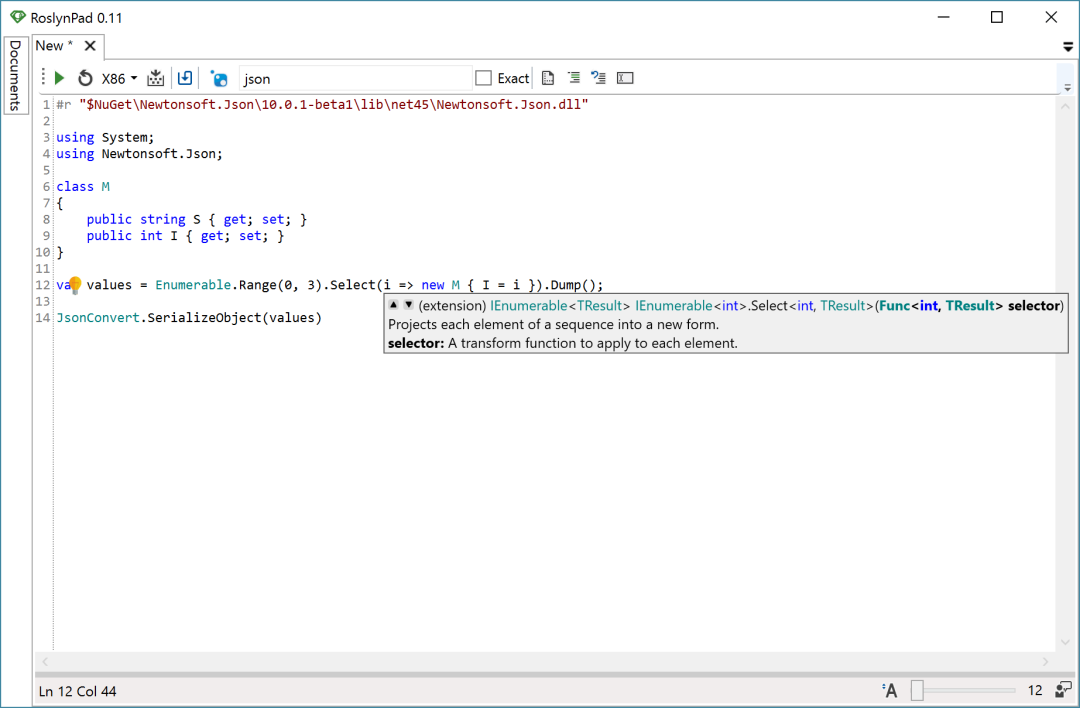 RoslynPad 方法签名详细说明