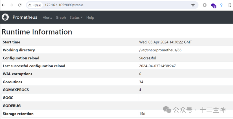 Prometheus运行时信息界面