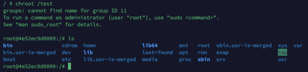 通过chroot完全切换到宿主机环境