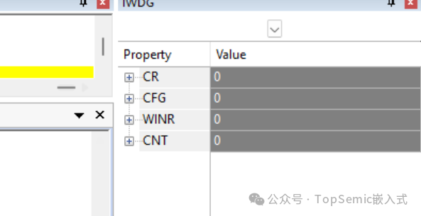 IWDG寄存器均为0表示未初始化