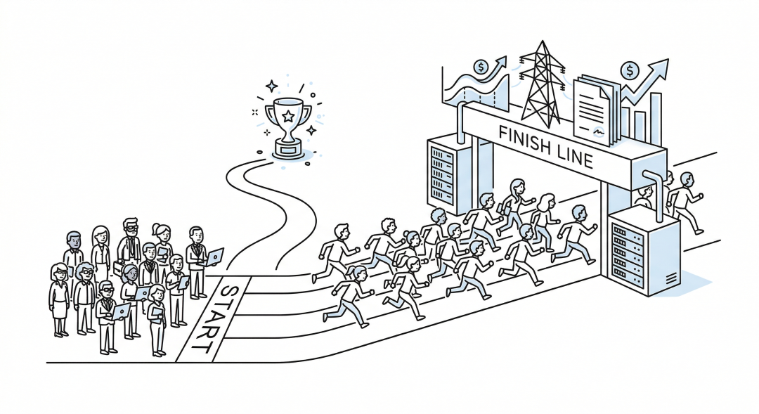 科技行业竞争与成长的跑道示意图