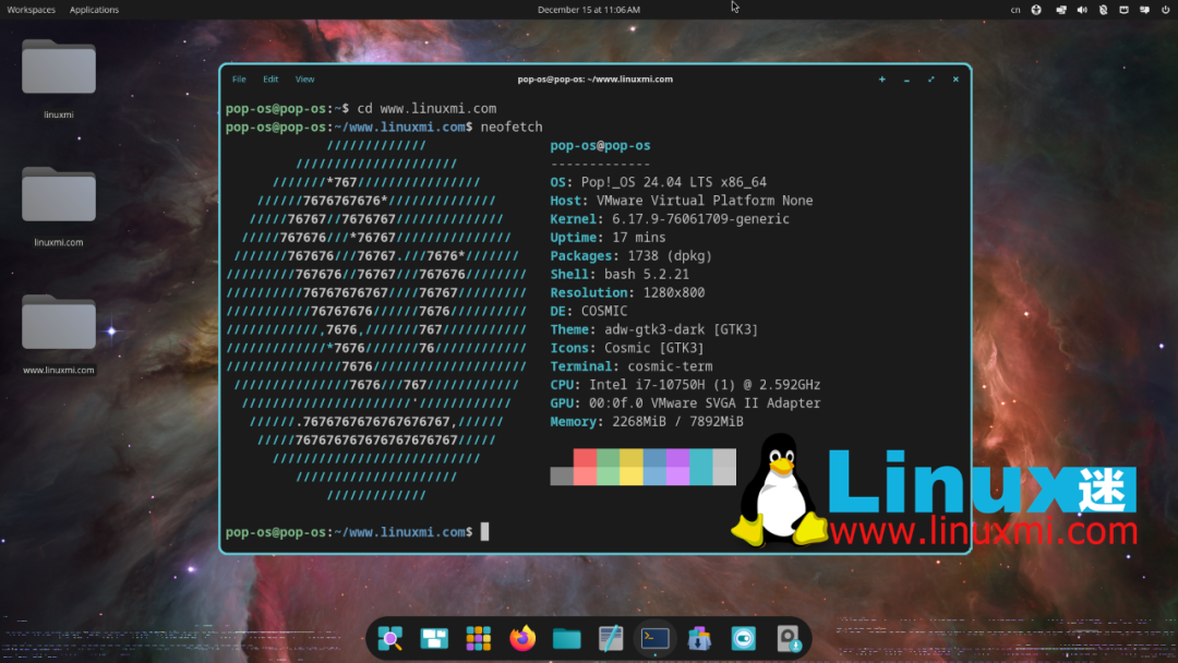 COSMIC Desktop Overview