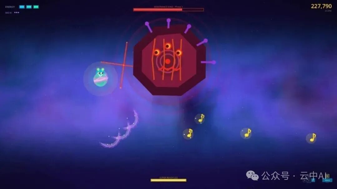 游戏《Quasar Saz》Boss战界面