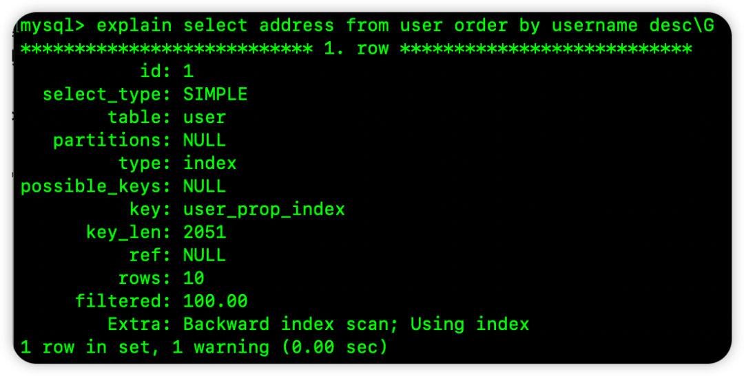 MySQL8中降序索引扫描执行计划