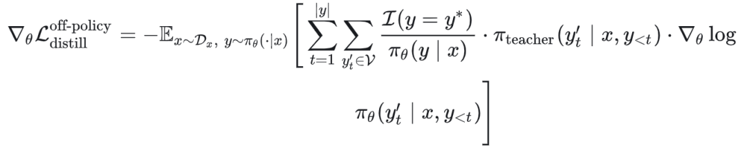 On-Policy视角下的Off-Policy蒸馏梯度