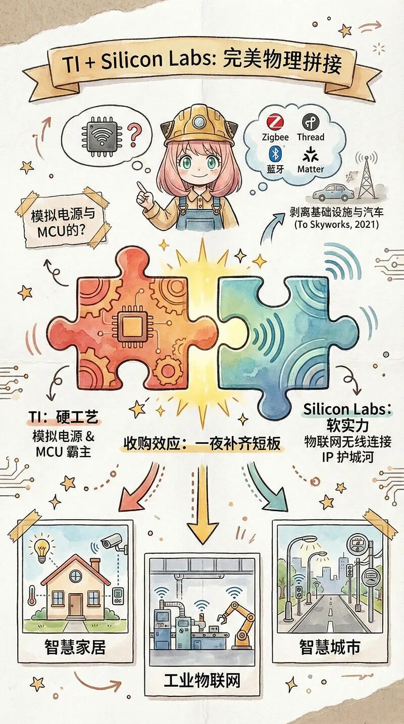 TI与Silicon Labs技术互补示意图