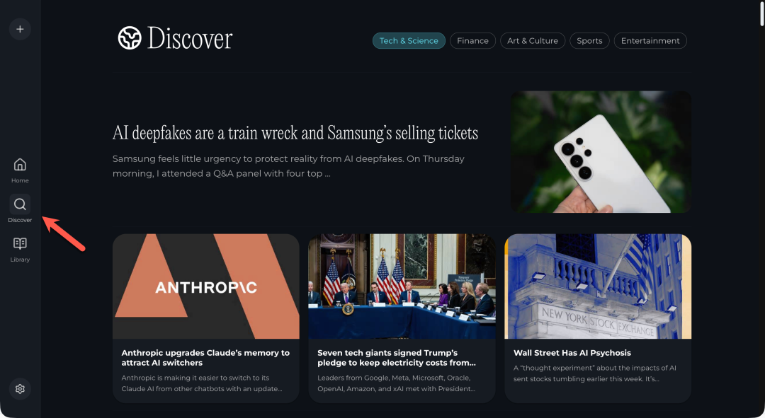 Discover页面聚合热门文章