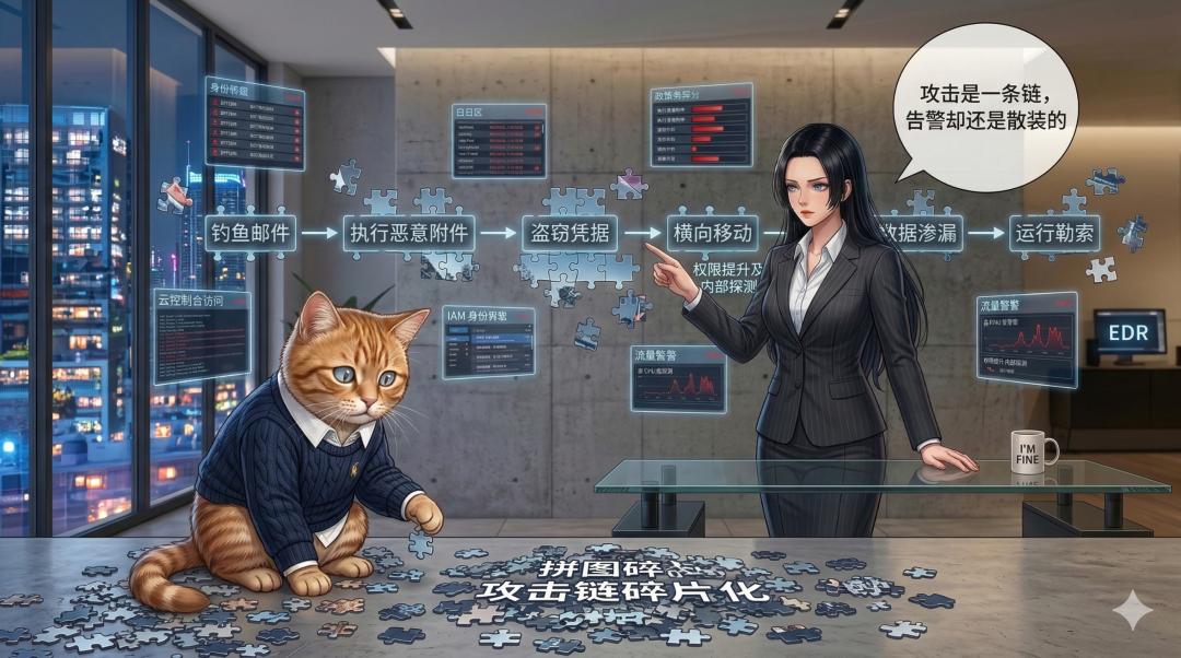 攻击链碎片化示意图