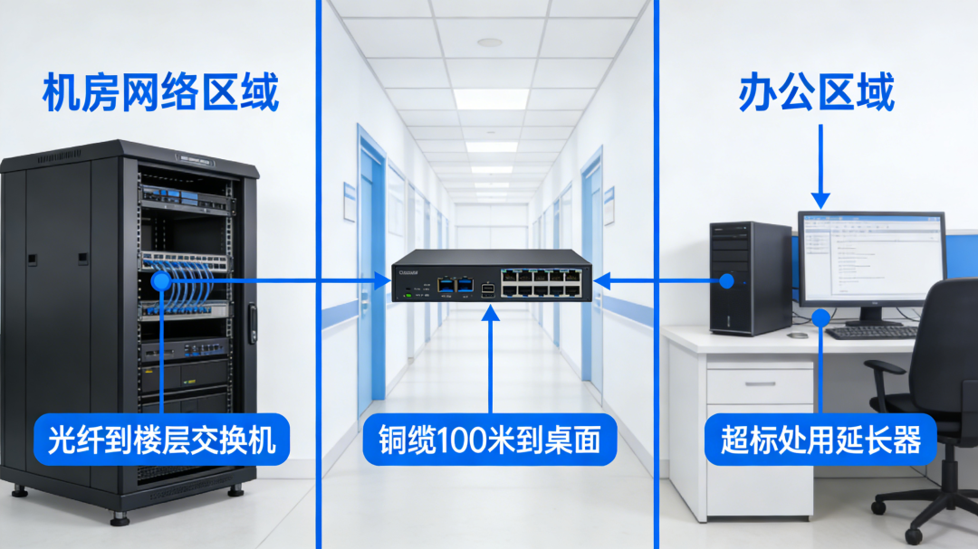 混合组网架构示意图