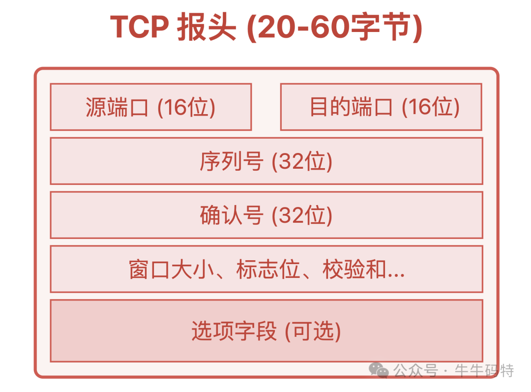 TCP报文头部结构示意图