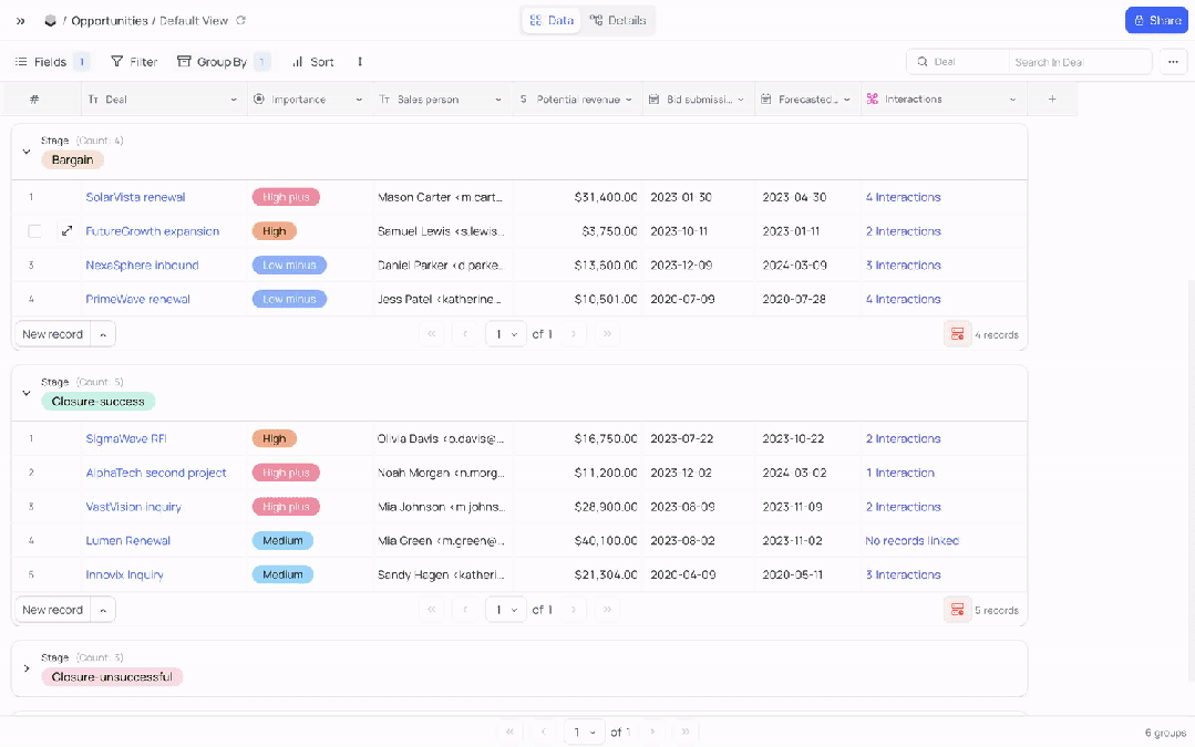 NocoDB中文介绍与多视图界面展示