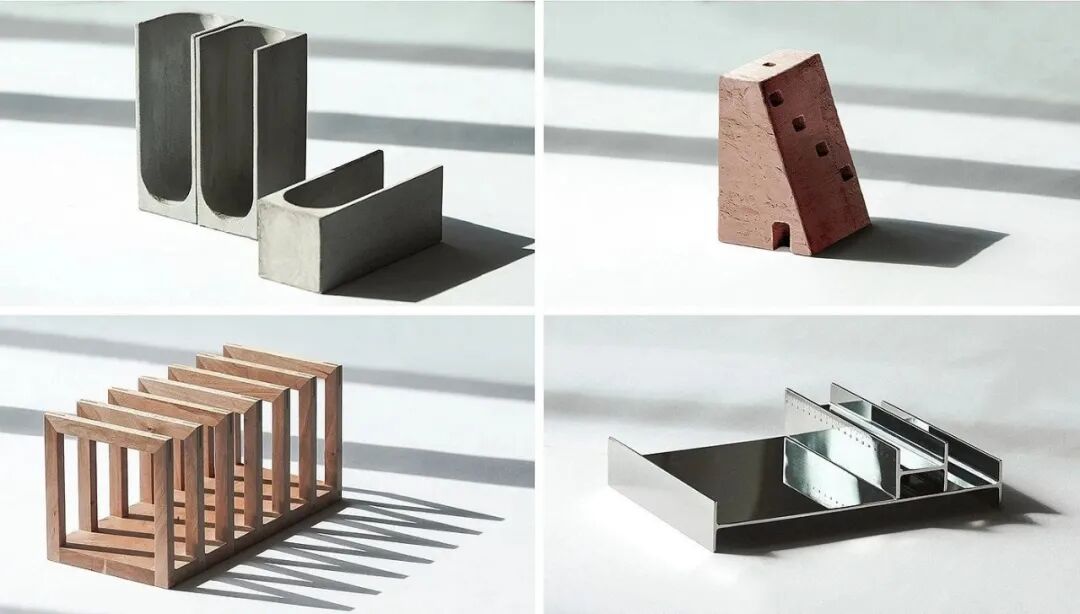 多种几何形状的建筑材料模型