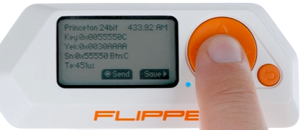 Flipper Zero屏幕显示捕获的Princeton 24bit信号参数