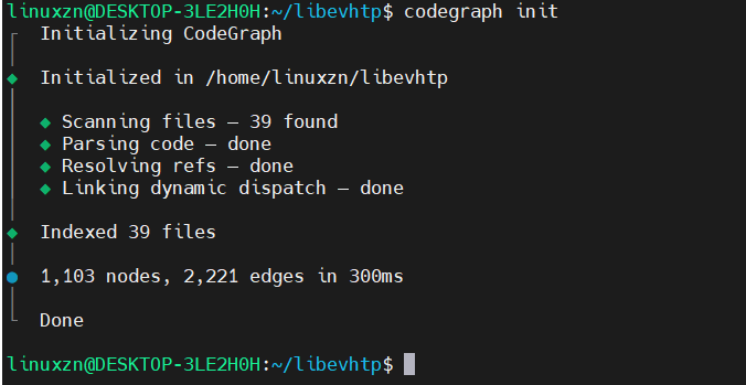codegraph init 索引构建输出
