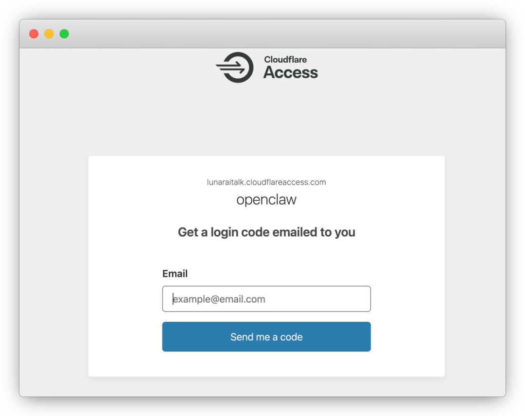Cloudflare Access 登录界面