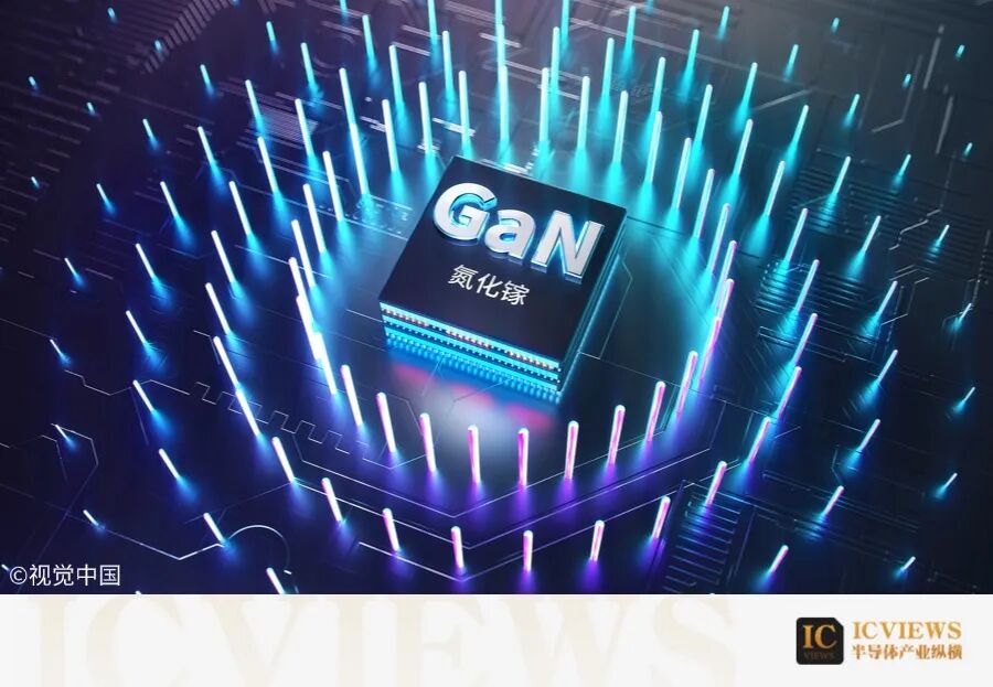 GaN氮化镓功率半导体芯片概念图