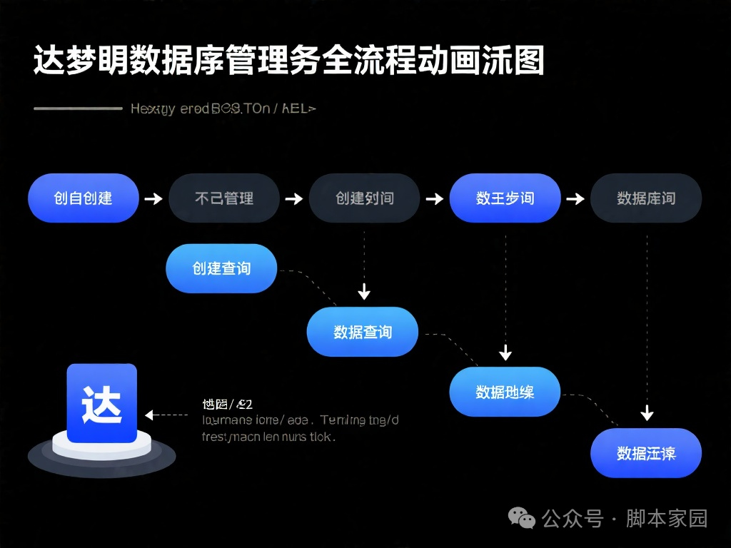 达梦数据库数据管理全流程示意图